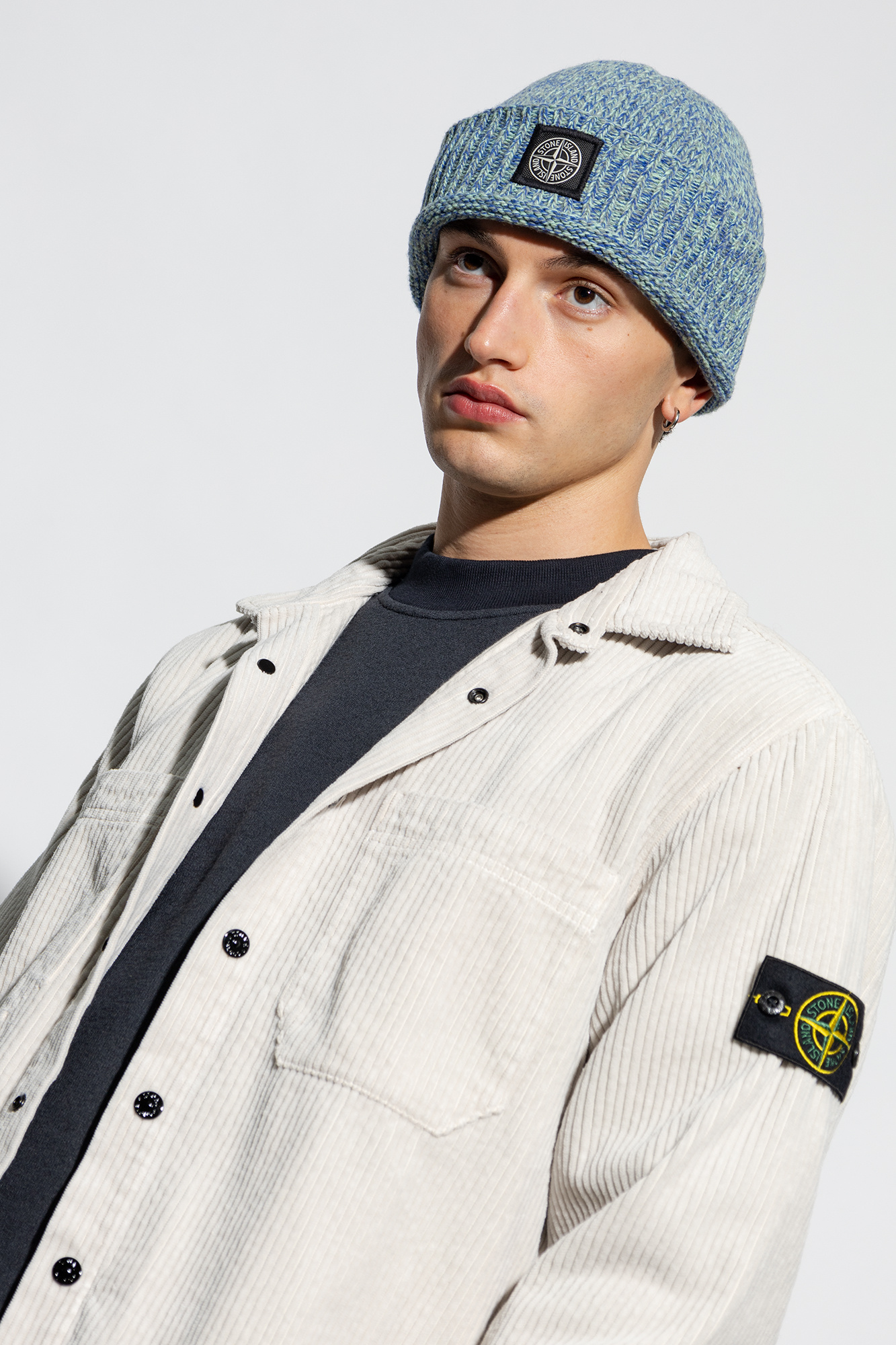 Stone island best sale beanie navy